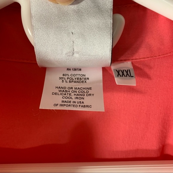 Finley Coral Button Front Tunic Blouse - Picture 9 of 9